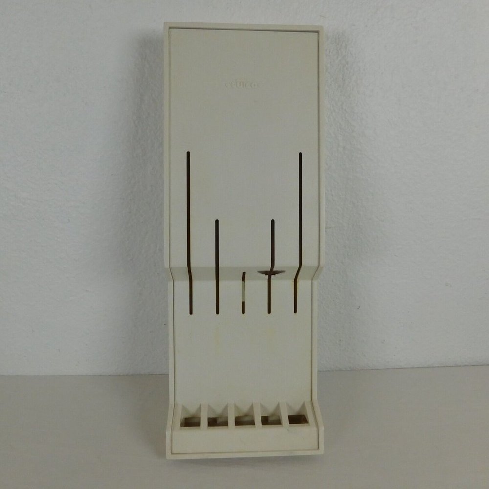 White CUTCO 5 Knife Rack Plastic Wall Drawer Holder Kitchen Storage Cat No 1742